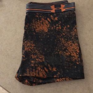 Under Armour compression shorts.